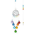 Chandelier Wind Chimes Ab Coating Crystal Prisms Hanging Sun Catcher Rainbow Chaser Crystals Ball Prisms  Window Curtains Pendant Home Decor Gifts Garden Patio Yard Stevvex