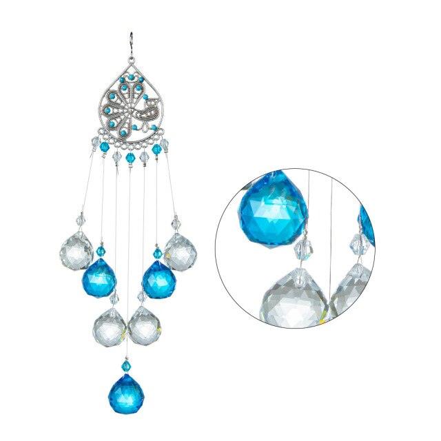 Chandelier Wind Chimes Ab Coating Crystal Prisms Hanging Sun Catcher Rainbow Chaser Crystals Ball Prisms  Window Curtains Pendant Home Decor Gifts Garden Patio Yard Stevvex