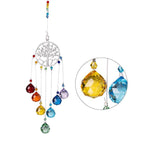 Chandelier Wind Chimes Ab Coating Crystal Prisms Hanging Sun Catcher Rainbow Chaser Crystals Ball Prisms  Window Curtains Pendant Home Decor Gifts Garden Patio Yard Stevvex