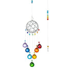 Chandelier Wind Chimes Ab Coating Crystal Prisms Hanging Sun Catcher Rainbow Chaser Crystals Ball Prisms  Window Curtains Pendant Home Decor Gifts Garden Patio Yard Stevvex