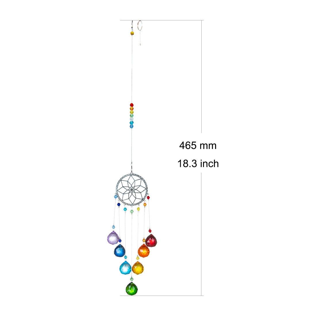 Chandelier Wind Chimes Crystal Prisms Hanging Sun Catcher Beads Chain Sphere Chandelier Lamps Light Pendant for Christmas Day Wedding Plants Cars Window Décor Rainbow  Window Curtains Pendant Home Decor Gifts Stevvex