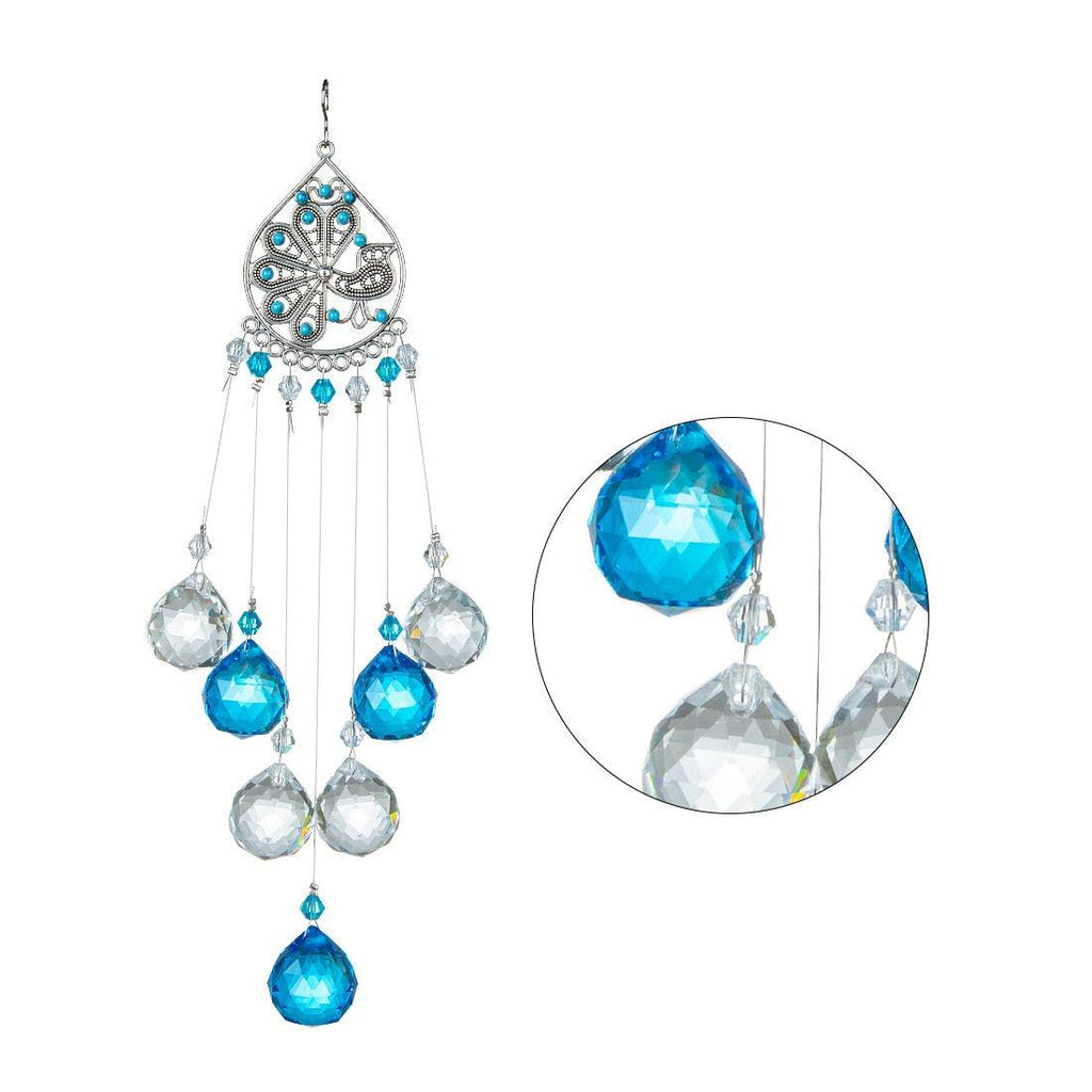 Chandelier Wind Chimes Crystal Prisms Hanging Sun Catcher Beads Chain Sphere Chandelier Lamps Light Pendant for Christmas Day Wedding Plants Cars Window Décor Rainbow  Window Curtains Pendant Home Decor Gifts Stevvex