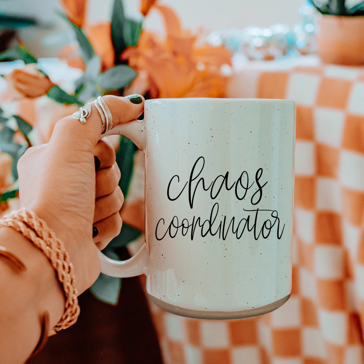 Chaos 16oz Ceramic Coffee Mug Funny Chaos Coordinator Mug For Busy Parents And Office BandsCo Straps