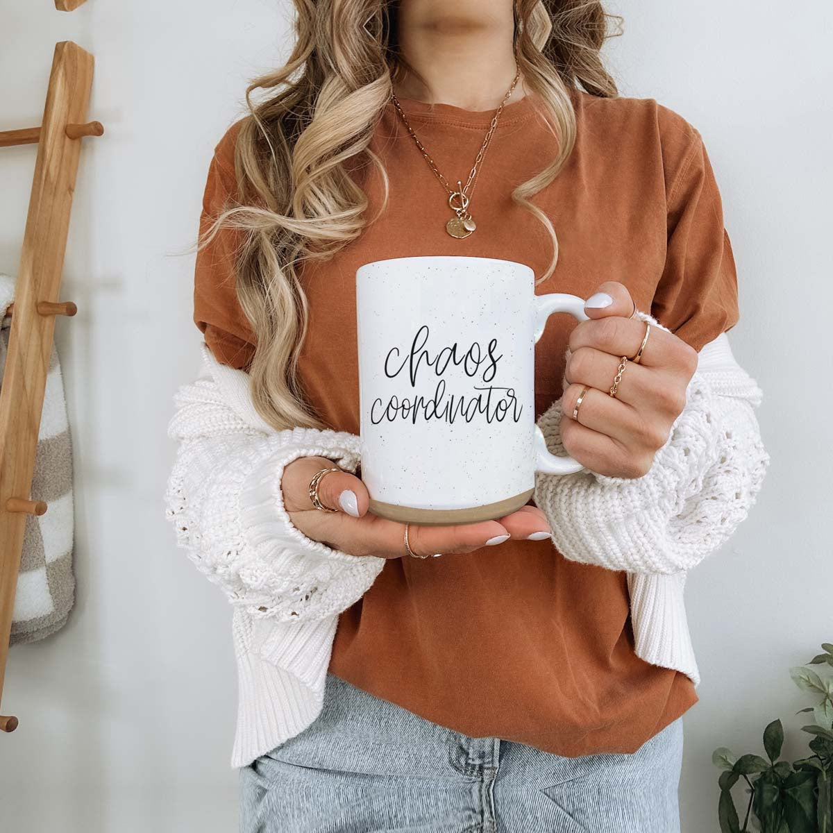 Chaos 16oz Ceramic Coffee Mug Funny Chaos Coordinator Mug For Busy Parents And Office BandsCo Straps