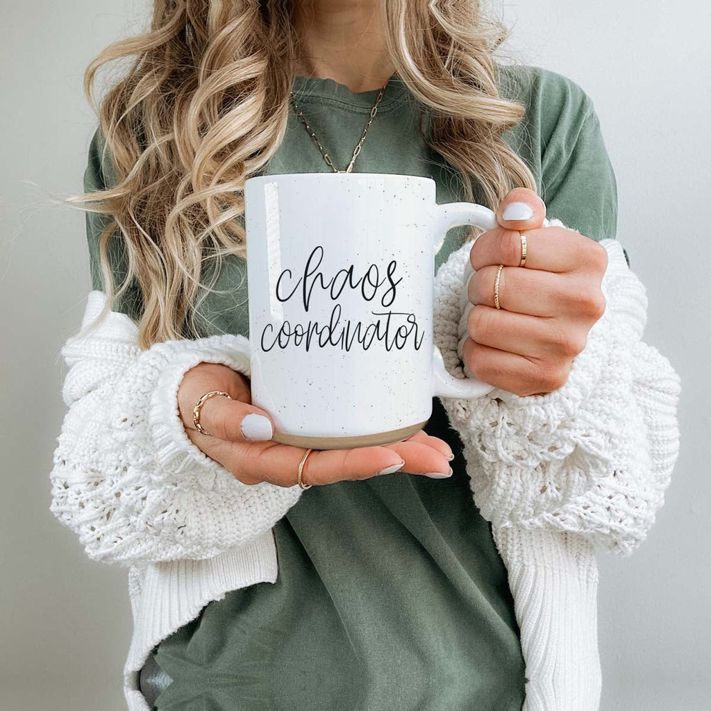 Chaos 16oz Ceramic Coffee Mug Funny Chaos Coordinator Mug For Busy Parents And Office BandsCo Straps