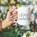 Chaos 16oz Ceramic Coffee Mug Funny Chaos Coordinator Mug For Busy Parents And Office BandsCo Straps