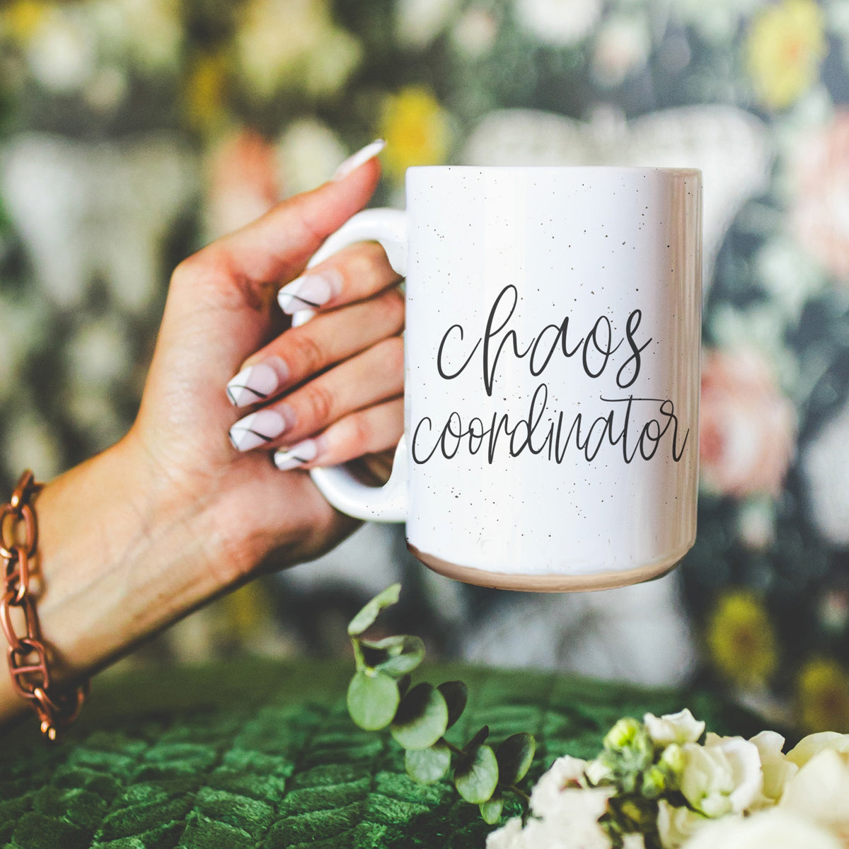 Chaos 16oz Ceramic Coffee Mug Funny Chaos Coordinator Mug For Busy Parents And Office BandsCo Straps