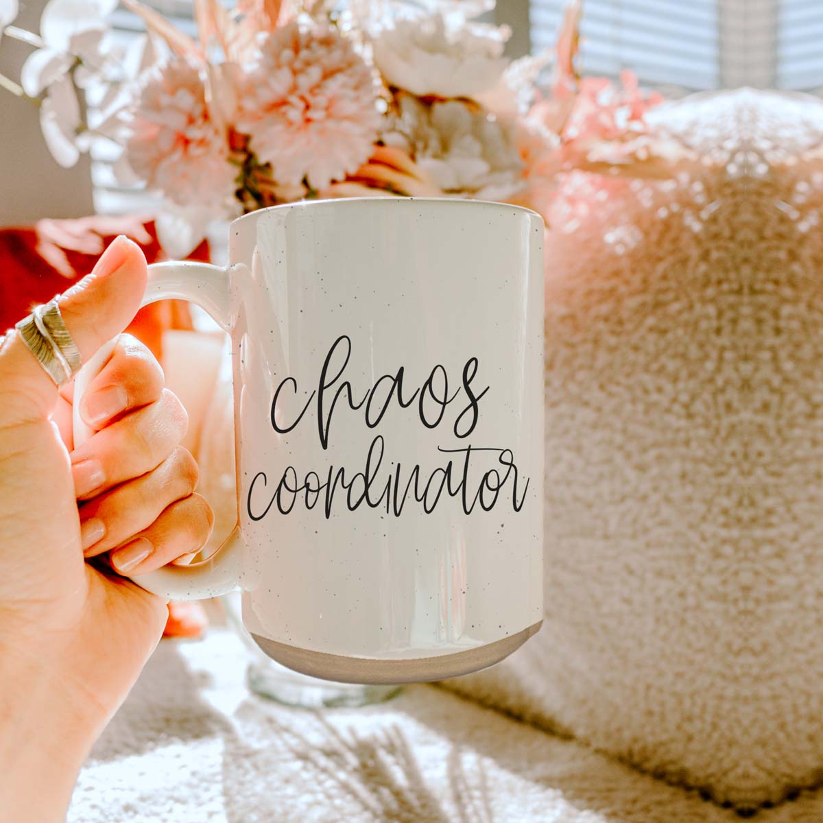 Chaos 16oz Ceramic Coffee Mug Funny Chaos Coordinator Mug For Busy Parents And Office BandsCo Straps