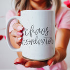 Chaos 16oz Ceramic Coffee Mug Funny Chaos Coordinator Mug For Busy Parents And Office BandsCo Straps