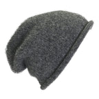 Charcoal Alpaca Knit Slouchy Beanie - Soft Warm Eco-Friendly Winter Hat BandsCo Straps