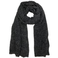 Charcoal Alpaca Scarf Oversized Ultra Plush Lightweight Warm Soft Thermal Wrap BandsCo Straps