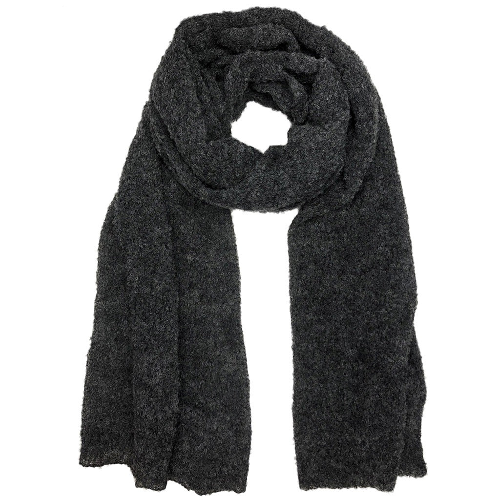 Charcoal Alpaca Scarf Oversized Ultra Plush Lightweight Warm Soft Thermal Wrap BandsCo Straps