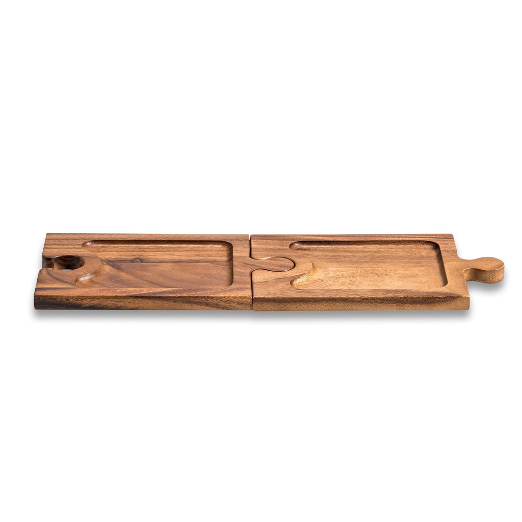 Charcuterie Wine Glass Holder Interlocking Puzzle Boards Modular Serving Tray BandsCo Straps