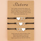 Charm Friendship Bracelets Sister Best Friend Bracelet With Card Matching Heart Distance Bracelets Friendship Gift For Sisters Best Friends Bestie Girls Women Relationship Matching Bracelet Women Jewelry