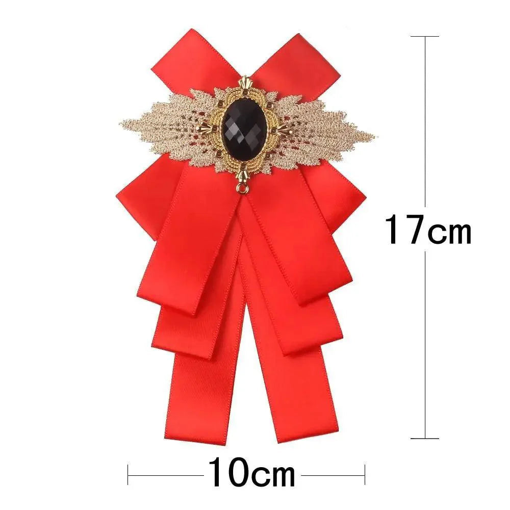 Charming  Butterfly Ladies Bowtie Casual Solid Color Rhinestone Brooch Bowties For Women Fashionable Wedding  Bowtie Stevvex