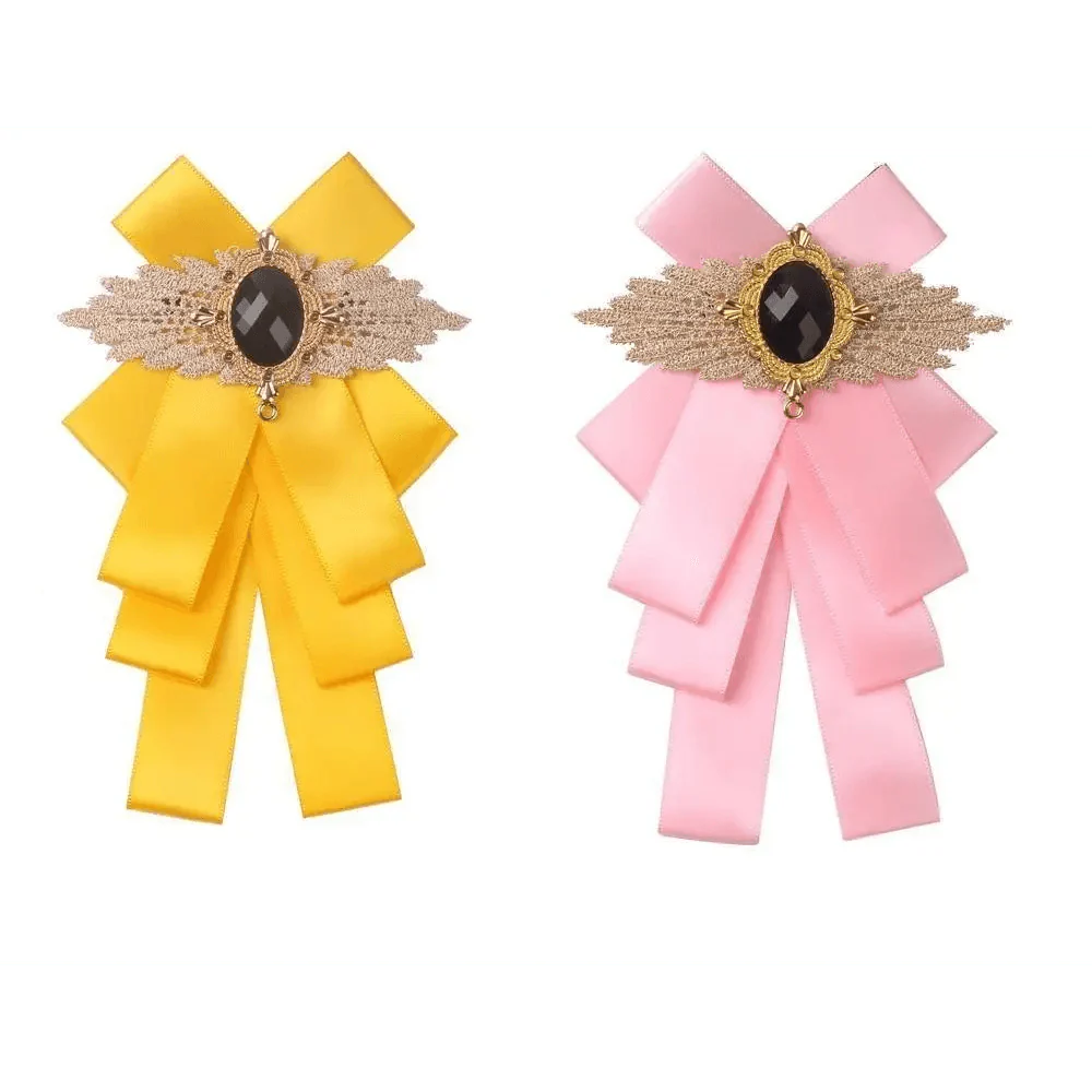 Charming  Butterfly Ladies Bowtie Casual Solid Color Rhinestone Brooch Bowties For Women Fashionable Wedding  Bowtie Stevvex