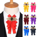 Charming  Butterfly Ladies Bowtie Casual Solid Color Rhinestone Brooch Bowties For Women Fashionable Wedding  Bowtie Stevvex