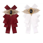 Charming  Butterfly Ladies Bowtie Casual Solid Color Rhinestone Brooch Bowties For Women Fashionable Wedding  Bowtie Stevvex
