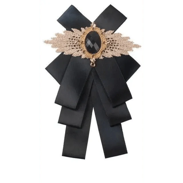 Charming  Butterfly Ladies Bowtie Casual Solid Color Rhinestone Brooch Bowties For Women Fashionable Wedding  Bowtie Stevvex