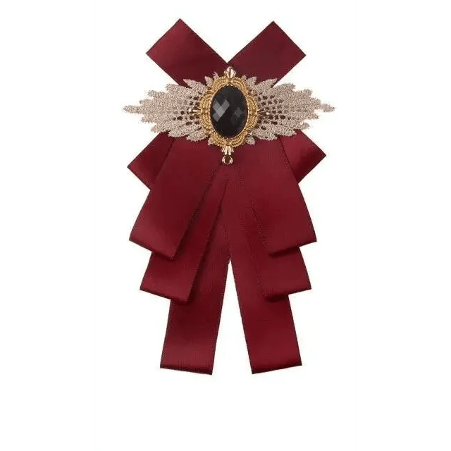 Charming  Butterfly Ladies Bowtie Casual Solid Color Rhinestone Brooch Bowties For Women Fashionable Wedding  Bowtie Stevvex