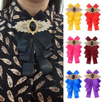 Charming  Butterfly Ladies Bowtie Casual Solid Color Rhinestone Brooch Bowties For Women Fashionable Wedding  Bowtie Stevvex