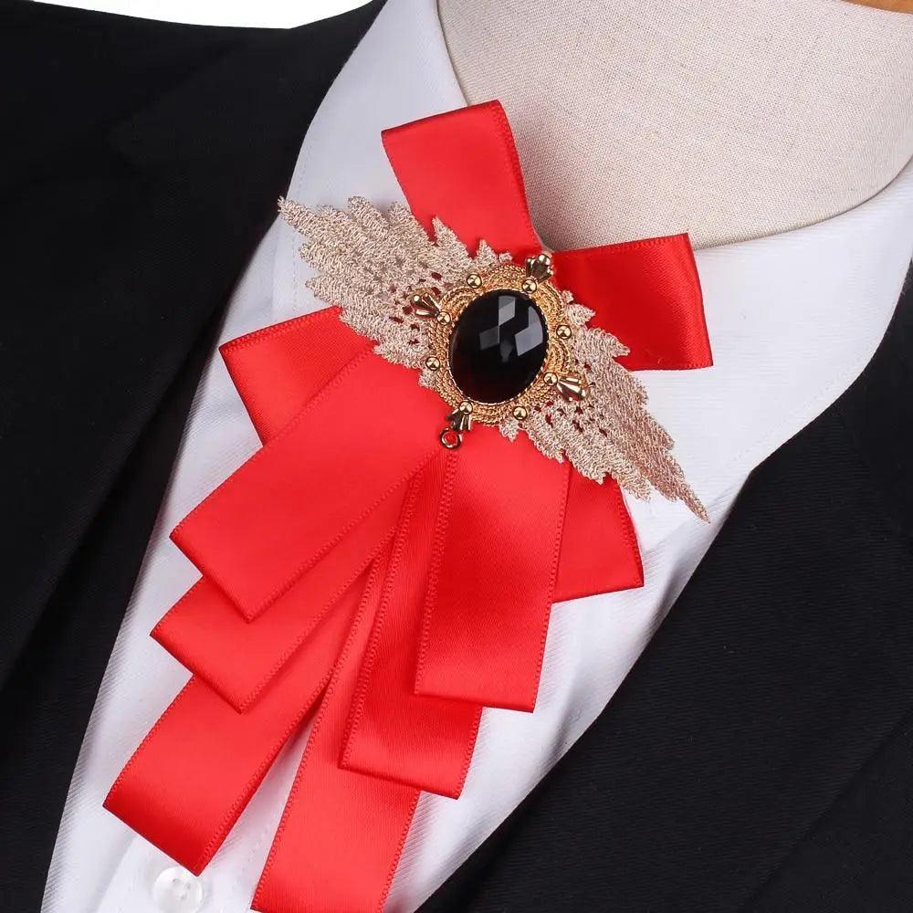 Charming  Butterfly Ladies Bowtie Casual Solid Color Rhinestone Brooch Bowties For Women Fashionable Wedding  Bowtie Stevvex