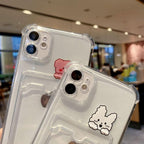 Charming Card Phone Case For iPhone 14 13 12 11 Pro Max 7 8 Plus X XR XS Max Transparent Wallet Soft Bumper Back Cover Funny Couple Transparent Soft iphone Cover Stevvex