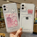 Charming Card Phone Case For iPhone 14 13 12 11 Pro Max 7 8 Plus X XR XS Max Transparent Wallet Soft Bumper Back Cover Funny Couple Transparent Soft iphone Cover Stevvex