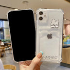 Charming Card Phone Case For iPhone 14 13 12 11 Pro Max 7 8 Plus X XR XS Max Transparent Wallet Soft Bumper Back Cover Funny Couple Transparent Soft iphone Cover Stevvex