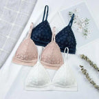 Charming Floral Lace Bra Top For Women Push Up Female Lingerie breathable Bralette Removable Pad Thin Fashion New Wireless Bras Stevvex