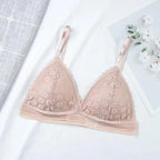 Charming Floral Lace Bra Top For Women Push Up Female Lingerie breathable Bralette Removable Pad Thin Fashion New Wireless Bras Stevvex