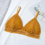 Charming Floral Lace Bra Top For Women Push Up Female Lingerie breathable Bralette Removable Pad Thin Fashion New Wireless Bras Stevvex