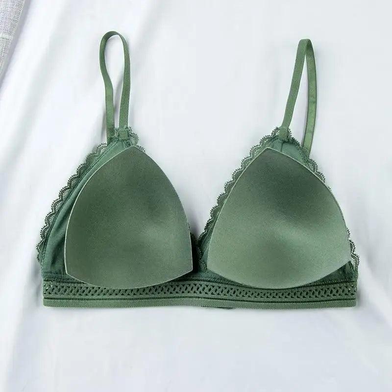 Charming Floral Lace Bra Top For Women Push Up Female Lingerie breathable Bralette Removable Pad Thin Fashion New Wireless Bras Stevvex
