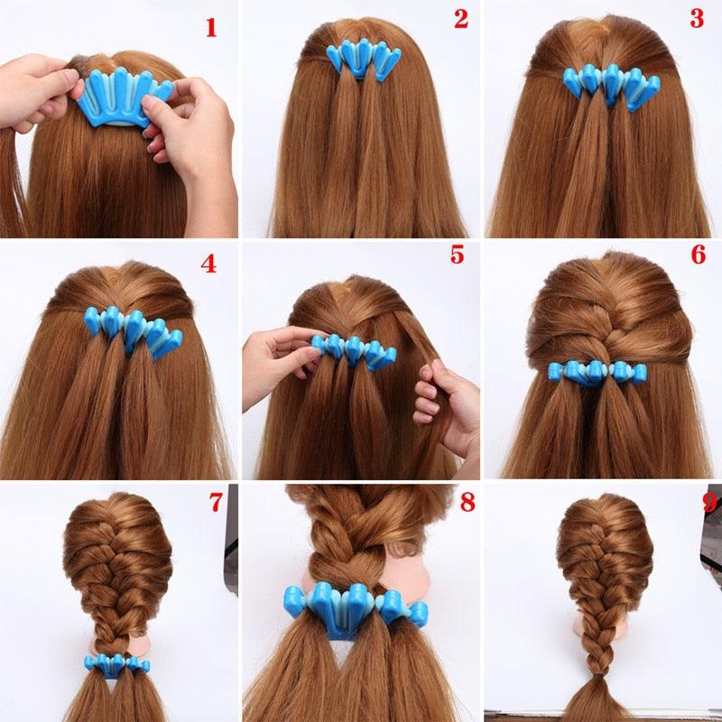 Charming French Style 1pcs Women Girls Sponge Hair Braider Plait Hair Twist Braiding Tool Hair Styling Tools Small And Easy to Carry Hair Accessories Stevvex