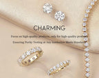 Moissanite Bow Knot Stud Earrings 925 Sterling Silver Sparkling Engagement BandsCo Straps