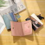 Charming Hit Color Short Tassels Wallets,Bags Zipper PU Leather, Card Holder, Pendant Coin Purse, Card Cash Clutch For Women And Girls Stevvex