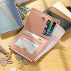 Charming Hit Color Short Tassels Wallets,Bags Zipper PU Leather, Card Holder, Pendant Coin Purse, Card Cash Clutch For Women And Girls Stevvex