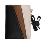 Charming Hit Color Short Tassels Wallets,Bags Zipper PU Leather, Card Holder, Pendant Coin Purse, Card Cash Clutch For Women And Girls Stevvex
