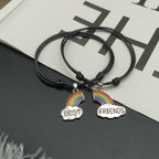 Charming Rainbow Best Friend Bracelet Adjustable Friendship Couple Bracelet Gift Hand Bracelet Set of 2 Matching Friendship Bracelet Elastic Rainbow Cloud Bracelets For Close Friends Christmas Birthday Gifts Stevvex