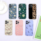 Charming Silicone Soft Anti-Scratch Cases For iPhone 13 Pro Max Case Silicone Wallet Card Holder Cover For iPhone 13 Mini 13ProMax 13Pro Flower Butterfly Beautiful Design Card Holder iPhone Case Stevvex