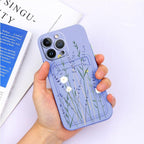 Charming Silicone Soft Anti-Scratch Cases For iPhone 13 Pro Max Case Silicone Wallet Card Holder Cover For iPhone 13 Mini 13ProMax 13Pro Flower Butterfly Beautiful Design Card Holder iPhone Case Stevvex