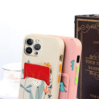 Charming Silicone Soft Anti-Scratch Cases For iPhone 13 Pro Max Case Silicone Wallet Card Holder Cover For iPhone 13 Mini 13ProMax 13Pro Flower Butterfly Beautiful Design Card Holder iPhone Case Stevvex