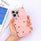 Charming Silicone Soft Anti-Scratch Cases For iPhone 13 Pro Max Case Silicone Wallet Card Holder Cover For iPhone 13 Mini 13ProMax 13Pro Flower Butterfly Beautiful Design Card Holder iPhone Case Stevvex