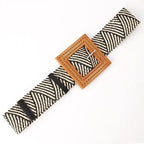 Charming Women Waist Belt Classic Round Wooden Buckle Casual Design Dress Women Buckle Waist Dress Band Stevvex