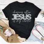 Chasing After Jesus Is My Cardio Tee Peachy Sunday