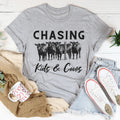 Chasing Kids & Cows Tee Peachy Sunday