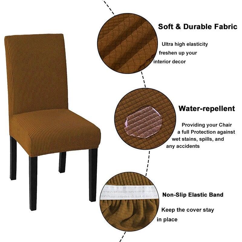 Cheap Waterproof Chair Cover Elastic Spandex Chair Covers for Dining Room Kitchen Stretch Chair Slipcover High Back Chair Covers For Dining Room Dining Kitchen Stretch Decorative Waterproof Spandex Chair Protectors Cover Stevvex