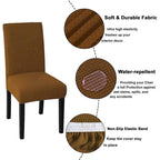 Cheap Waterproof Chair Cover Elastic Spandex Chair Covers for Dining Room Kitchen Stretch Chair Slipcover High Back Chair Covers For Dining Room Dining Kitchen Stretch Decorative Waterproof Spandex Chair Protectors Cover Stevvex