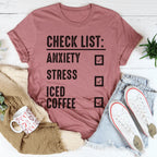 Check List Tee Peachy Sunday