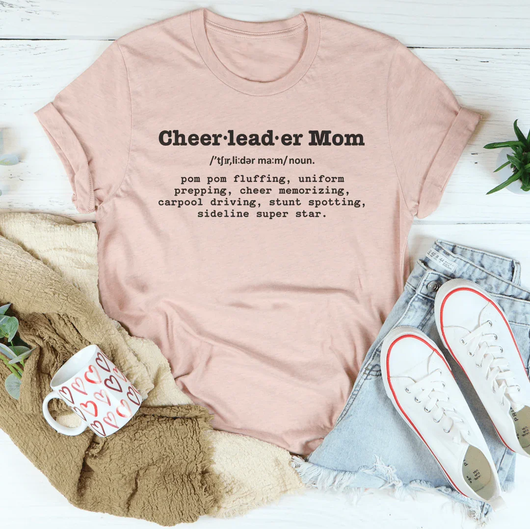 Cheerleader Mom Tee Peachy Sunday